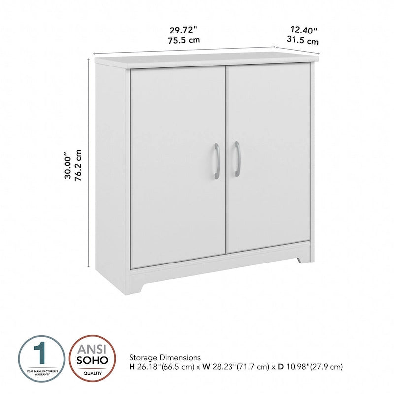 Mobiletto Contenitore Cabot con Ante per Bagno Piccolo di Bush Furniture