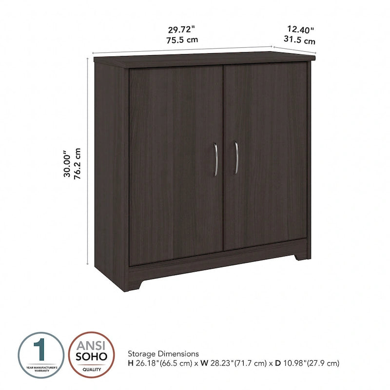 Mobiletto Contenitore Cabot con Ante per Bagno Piccolo di Bush Furniture