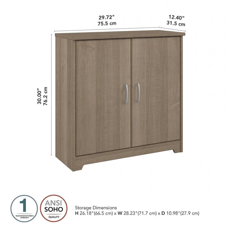 Mobiletto Contenitore Cabot con Ante per Bagno Piccolo di Bush Furniture