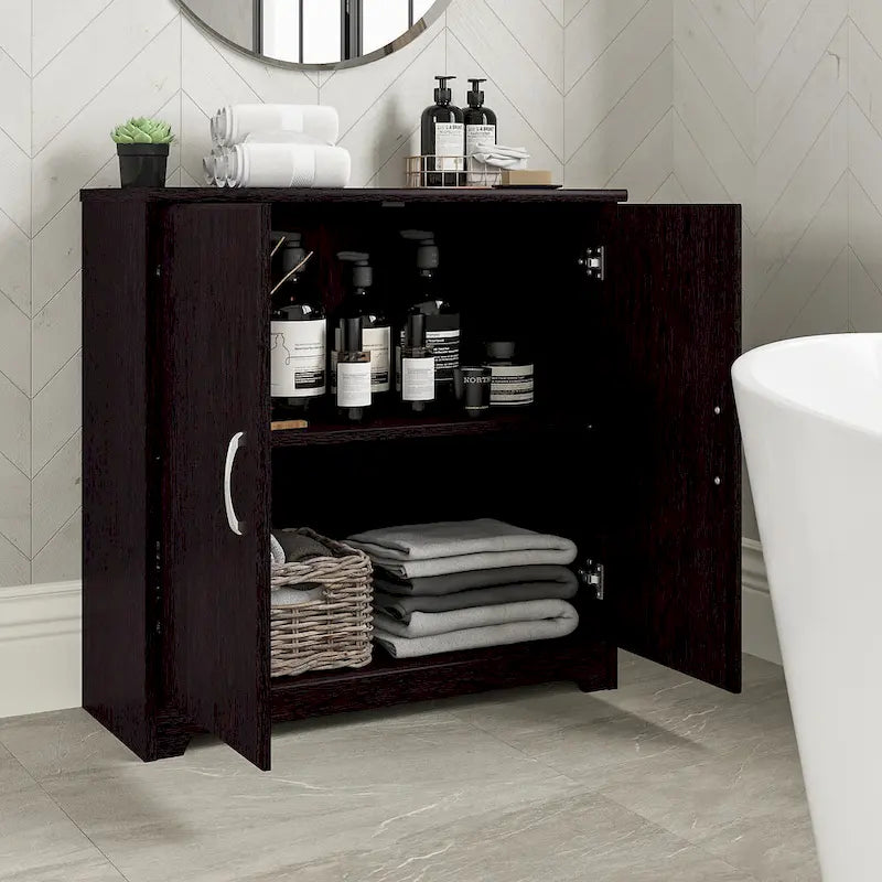 Mobiletto Contenitore Cabot con Ante per Bagno Piccolo di Bush Furniture