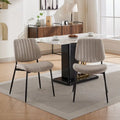 GDFStudio Sedie da Pranzo Imbottite Senza Braccioli Moderne con Gambe in Metallo