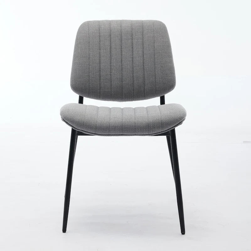 GDFStudio Sedie da Pranzo Imbottite Senza Braccioli Moderne con Gambe in Metallo