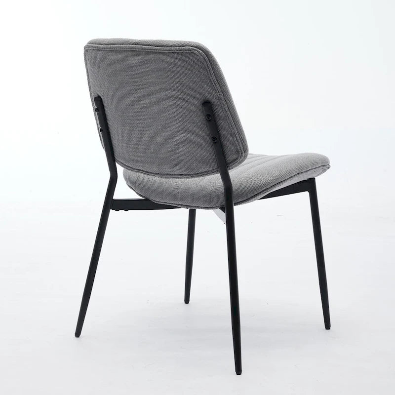 GDFStudio Sedie da Pranzo Imbottite Senza Braccioli Moderne con Gambe in Metallo