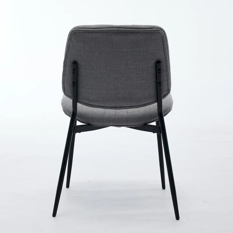 GDFStudio Sedie da Pranzo Imbottite Senza Braccioli Moderne con Gambe in Metallo