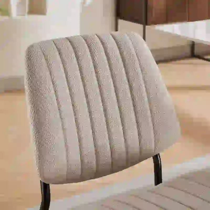 GDFStudio Sedie da Pranzo Imbottite Senza Braccioli Moderne con Gambe in Metallo