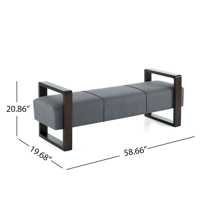 Christopher Knight Home - Taylor Panca Pouf Moderna Rivestita Lunga con Design Multifunzione