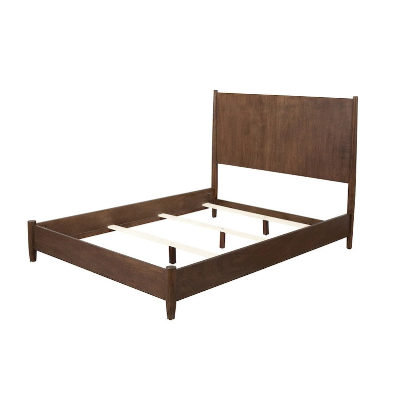 HomeRoots Struttura letto California King in legno massello marrone