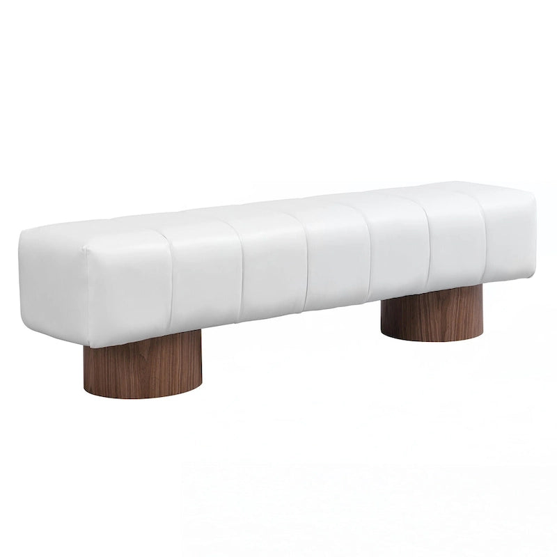 Panca da pranzo imbottita, PU Beige