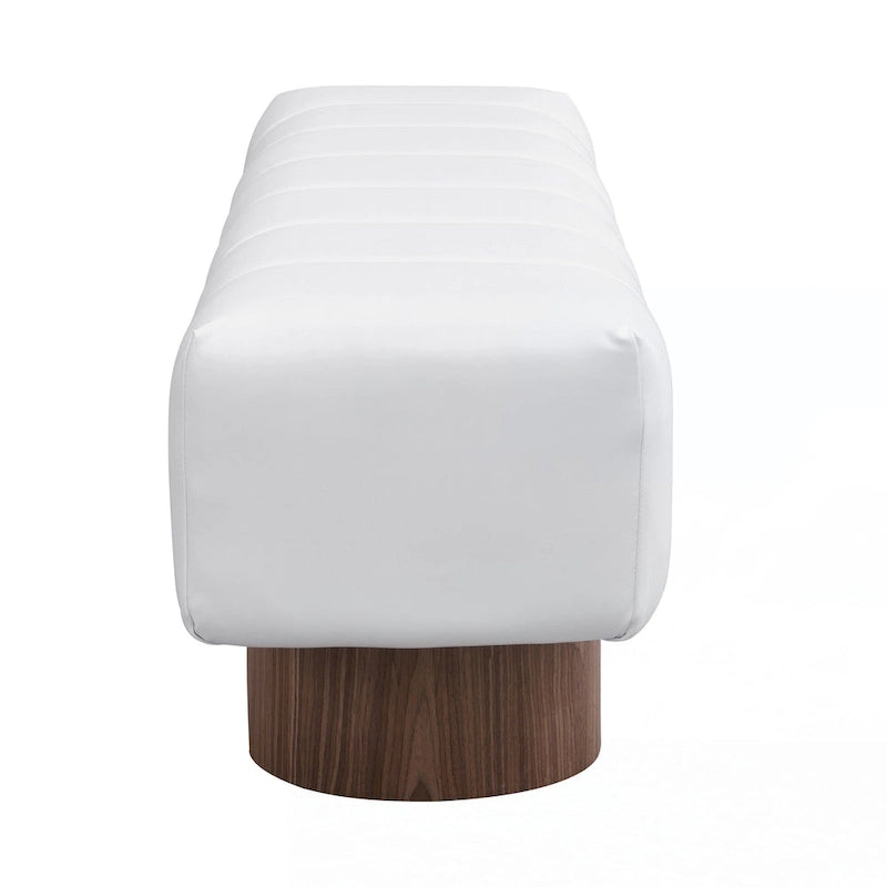 Panca da pranzo imbottita, PU Beige