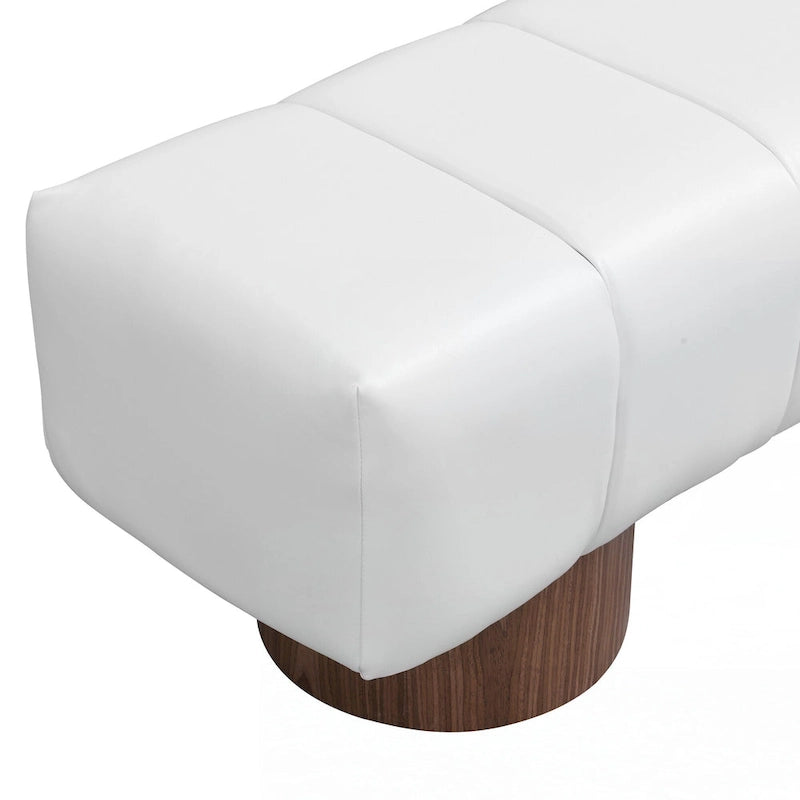 Panca da pranzo imbottita, PU Beige