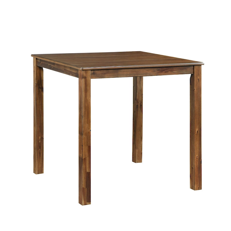 Set da 5 pezzi tavolo e sedie da pranzo altezza bancone, set mobili da cucina in legno con tavolo quadrato e 4 sedie
