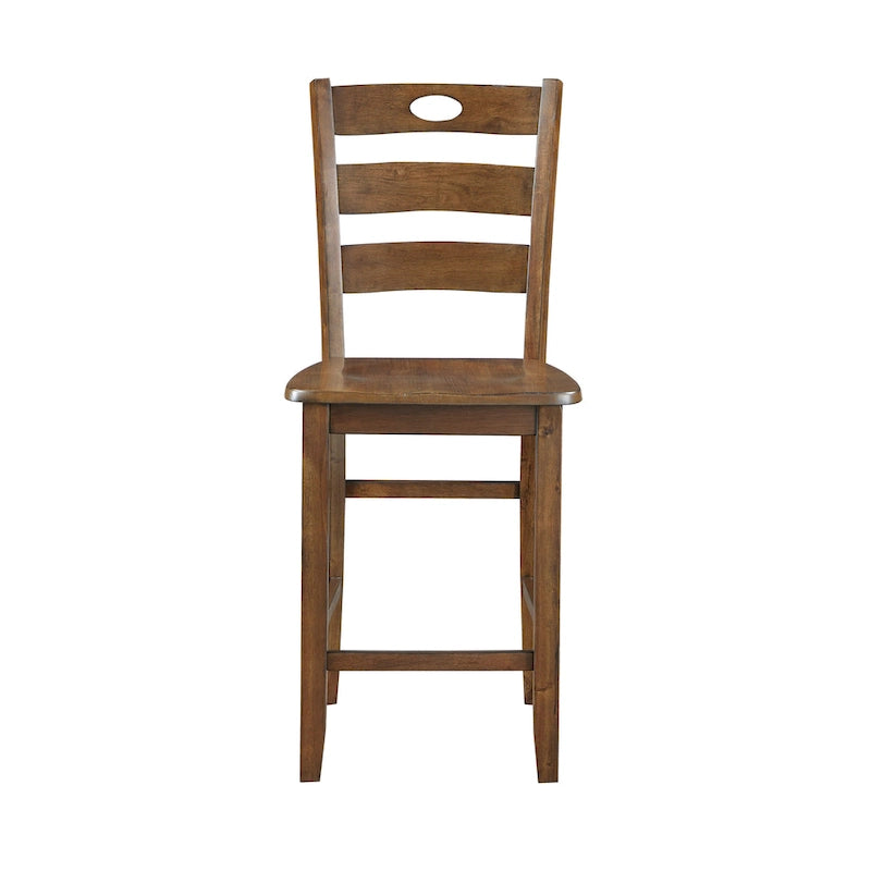 Set da 5 pezzi tavolo e sedie da pranzo altezza bancone, set mobili da cucina in legno con tavolo quadrato e 4 sedie