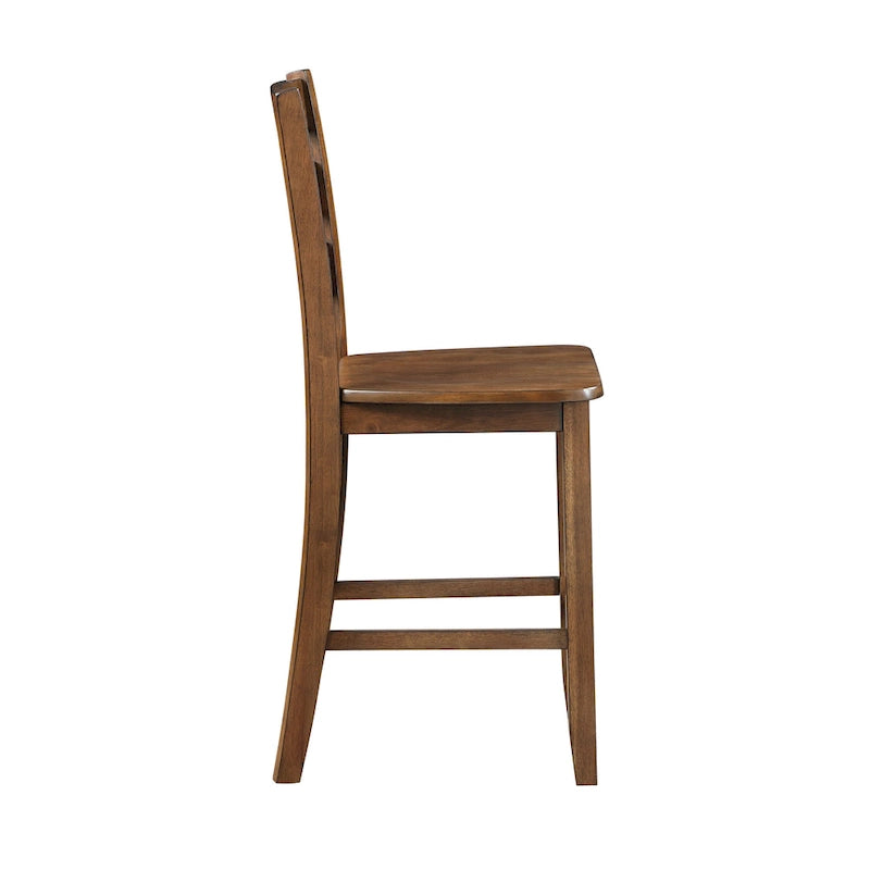 Set da 5 pezzi tavolo e sedie da pranzo altezza bancone, set mobili da cucina in legno con tavolo quadrato e 4 sedie