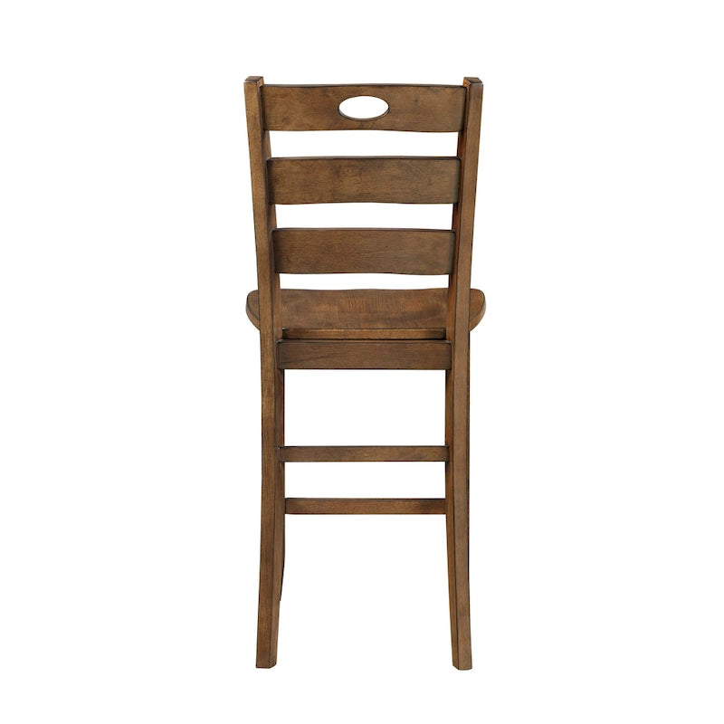 Set da 5 pezzi tavolo e sedie da pranzo altezza bancone, set mobili da cucina in legno con tavolo quadrato e 4 sedie