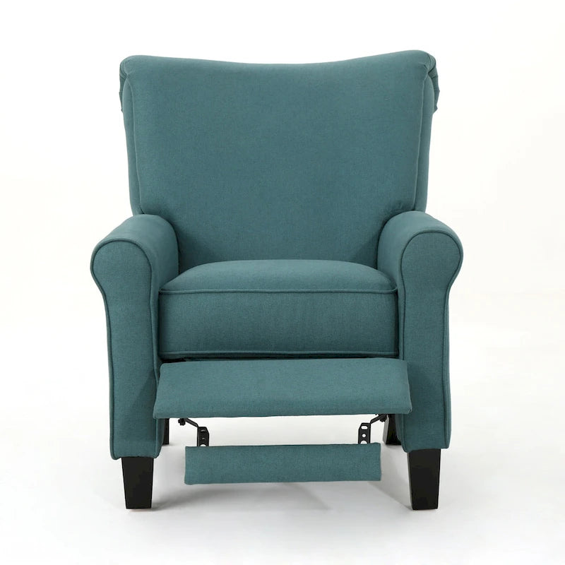 Poltrona reclinabile standard Roomfitters, comoda poltrona lounge per soggiorno, camera da letto, verde acqua