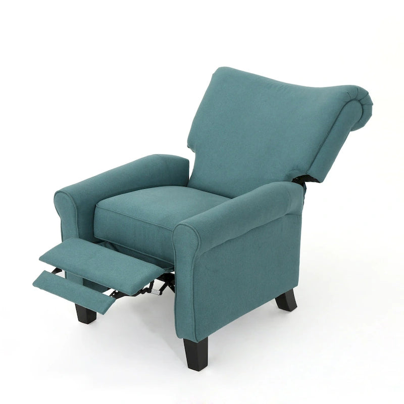 Poltrona reclinabile standard Roomfitters, comoda poltrona lounge per soggiorno, camera da letto, verde acqua
