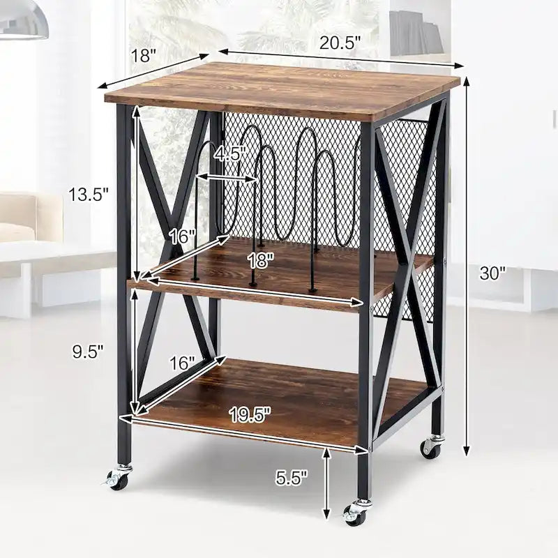 Costway Espositore Girevole a 3 Ripiani Porta Dischi in Vinile con - Vedi dettagli