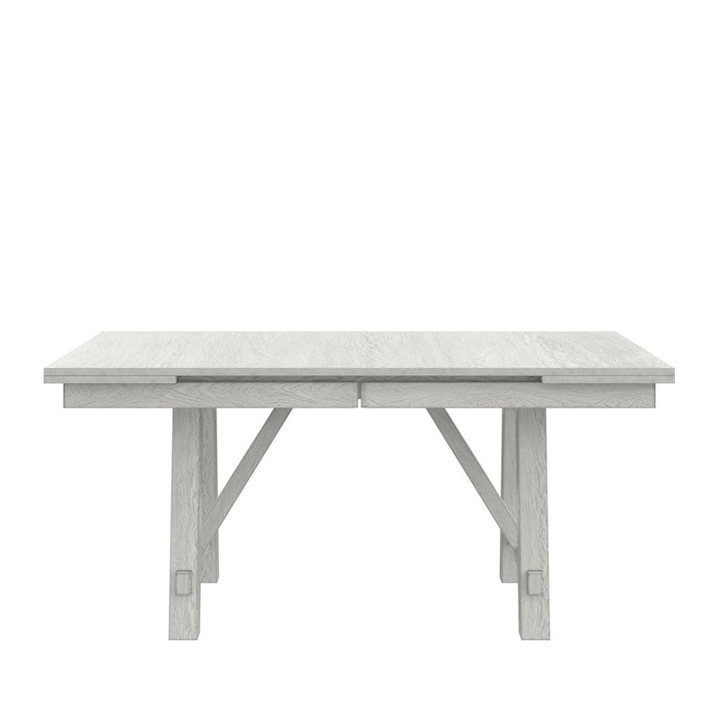 Set tavolo da pranzo VECELO con panca, tavolo da pranzo rettangolare allungabile in legno massello e sedie da pranzo in legno massello