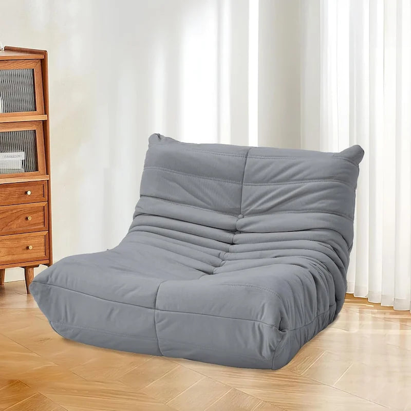 Divano Togo a sacco EROMMY - Poltrona da pavimento in memory foam 28D per adulti e bambini, lettino leggero in ecopelle disponibile in 5 colori
