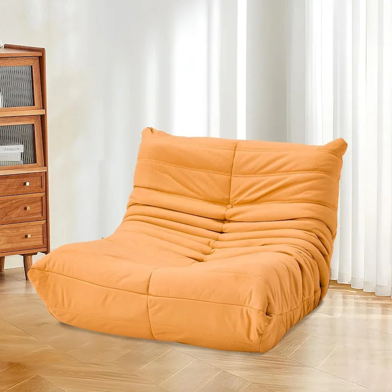 Divano Togo a sacco EROMMY - Poltrona da pavimento in memory foam 28D per adulti e bambini, lettino leggero in ecopelle disponibile in 5 colori