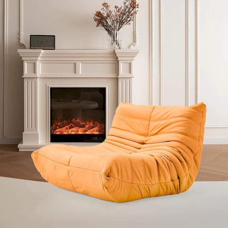 Divano Togo a sacco EROMMY - Poltrona da pavimento in memory foam 28D per adulti e bambini, lettino leggero in ecopelle disponibile in 5 colori