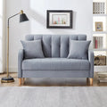 Divano di Design Moderno per Soggiorno, Divanetto per Piccoli Spazi, Rivestimento in Velluto Liscio, Trapuntato, Beige