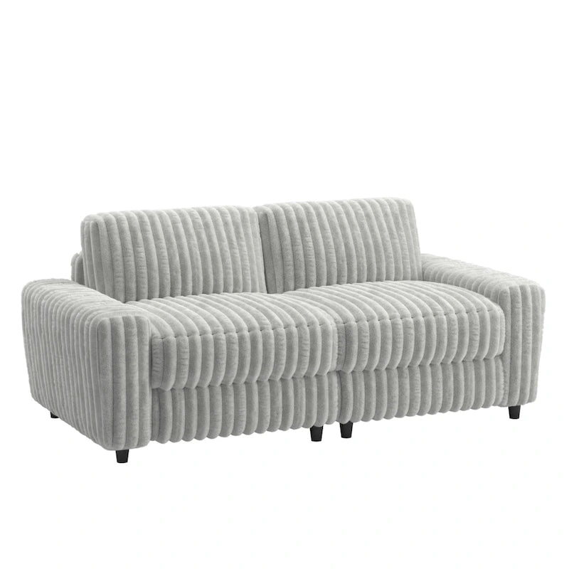 Divanetto in tessuto Veyron Furry Channel imbottito in piuma di iNSPIRE Q Modern