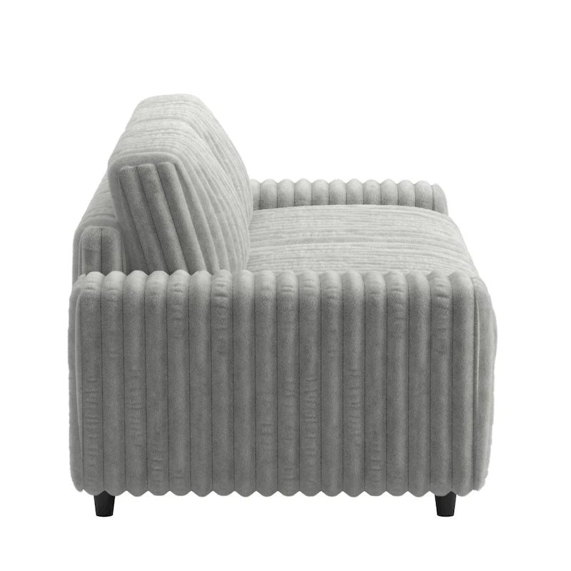 Divanetto in tessuto Veyron Furry Channel imbottito in piuma di iNSPIRE Q Modern