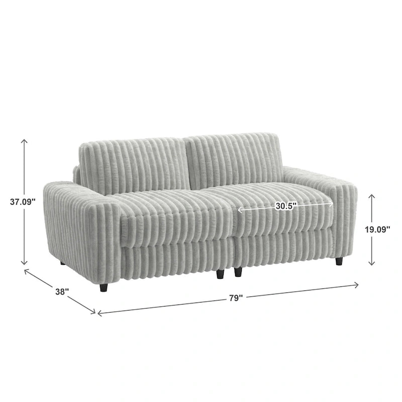 Divanetto in tessuto Veyron Furry Channel imbottito in piuma di iNSPIRE Q Modern
