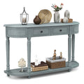 Costway 52 Tavolo Consolle Lungo con 2 Cassetti e Ripiano Aperto Stile Retrò - Vedi Dettagli