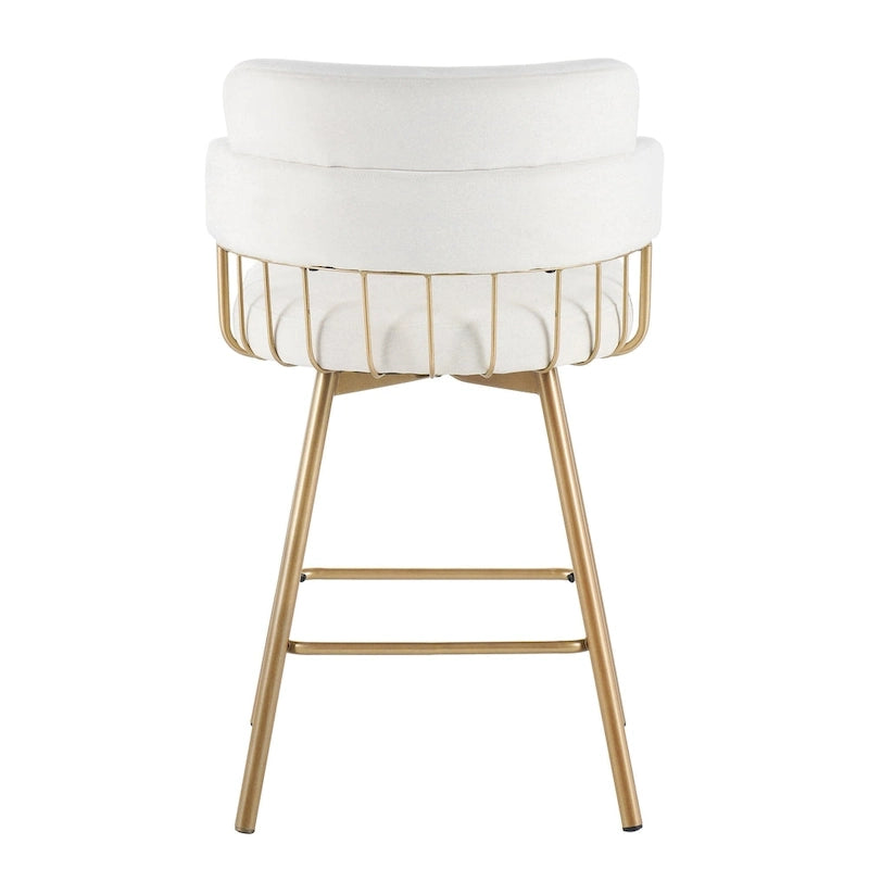 Christopher Knight Home Bremen Sgabelli da bancone girevoli in velluto da 66 cm con gambe in metallo (set da 2)