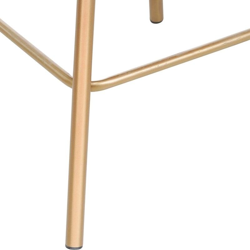 Christopher Knight Home Bremen Sgabelli da bancone girevoli in velluto da 66 cm con gambe in metallo (set da 2)