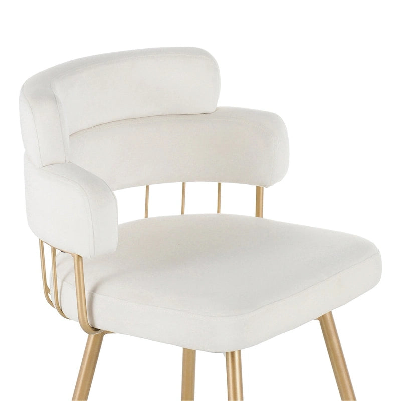 Christopher Knight Home Bremen Sgabelli da bancone girevoli in velluto da 66 cm con gambe in metallo (set da 2)