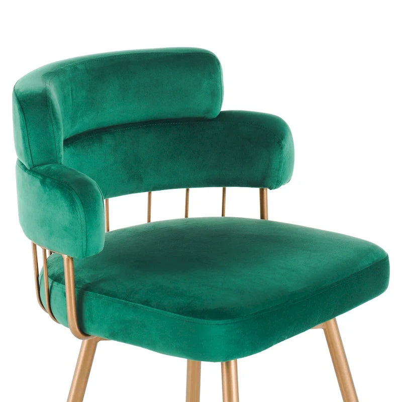 Christopher Knight Home Bremen Sgabelli da bancone girevoli in velluto da 66 cm con gambe in metallo (set da 2)