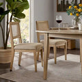 Sedia da pranzo in stile rustico, sedia laterale, sedie da cucina, set da 2