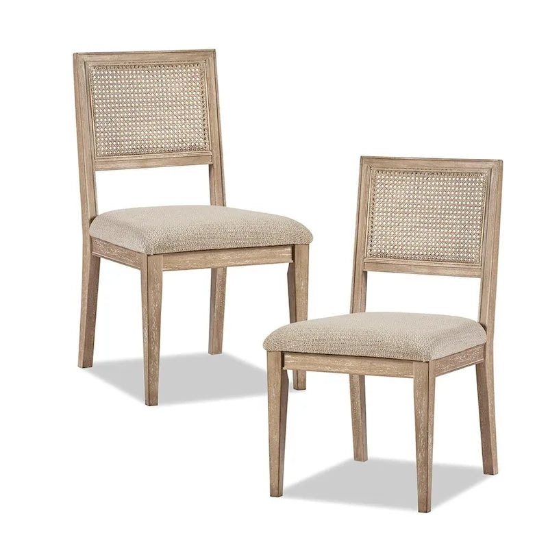 Sedia da pranzo in stile rustico, sedia laterale, sedie da cucina, set da 2