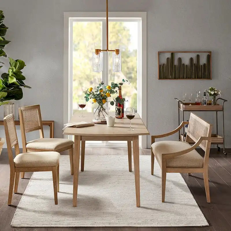 Sedia da pranzo in stile rustico, sedia laterale, sedie da cucina, set da 2