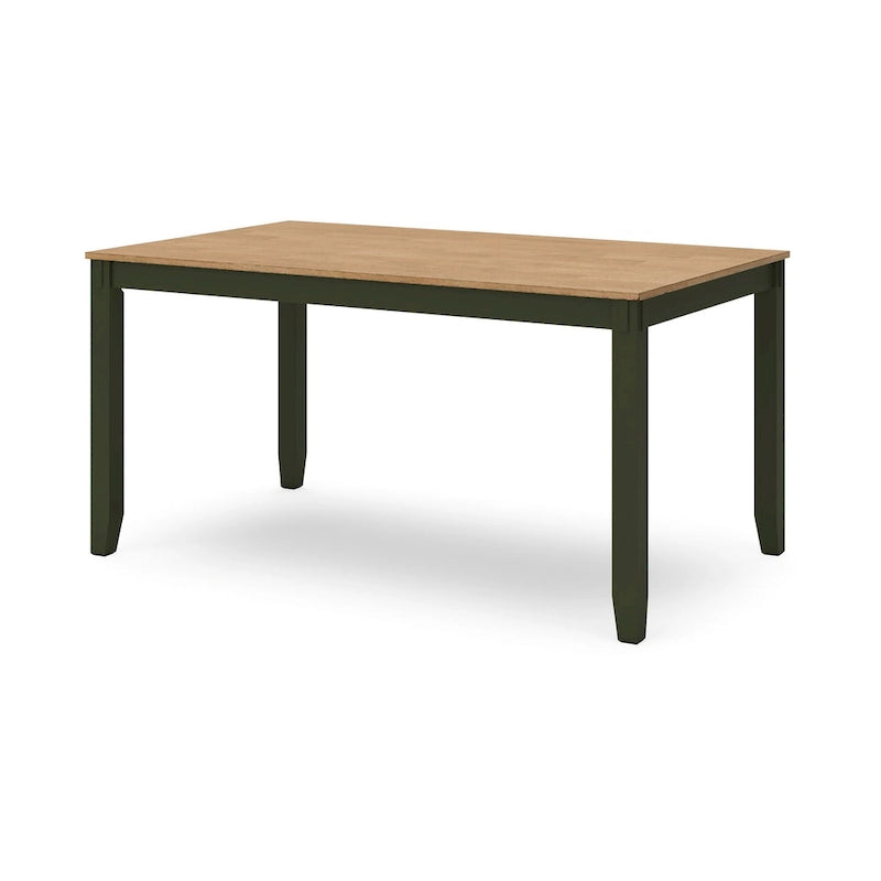 Set tavolo da pranzo Gasy con 4 sedie, 1 panca, legno verde scuro, marrone