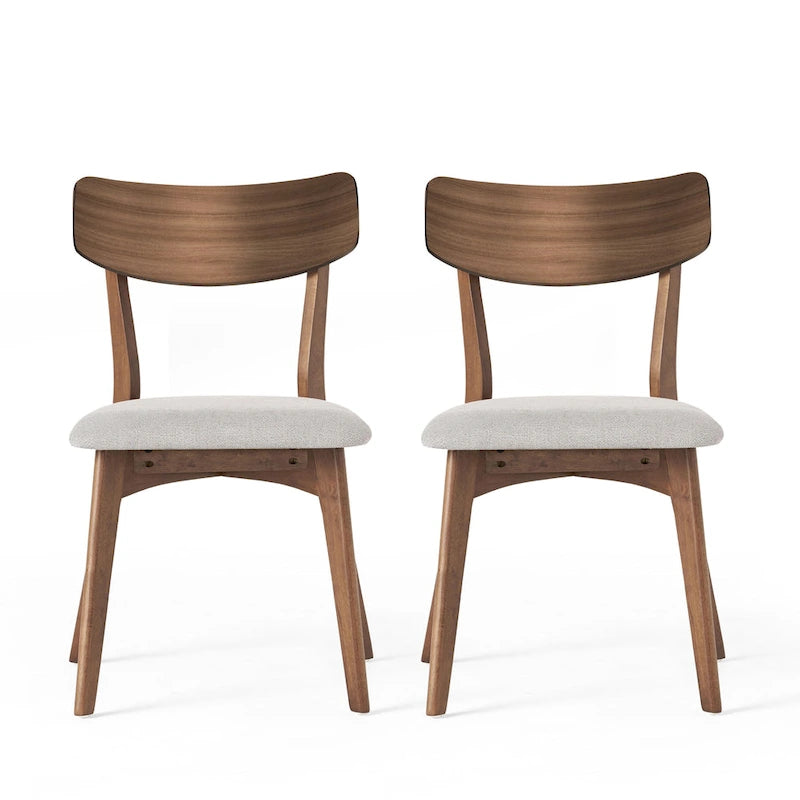 Set di 2 sedie da pranzo in legno color beige chiaro sedia laterale sedia da tavolo da ufficio