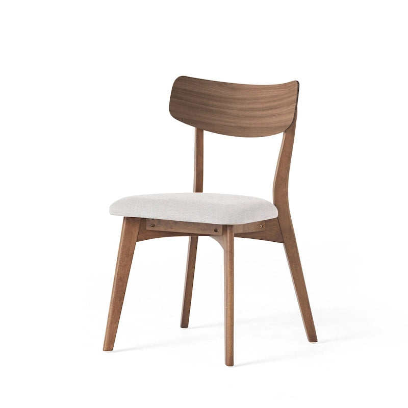 Set di 2 sedie da pranzo in legno color beige chiaro sedia laterale sedia da tavolo da ufficio