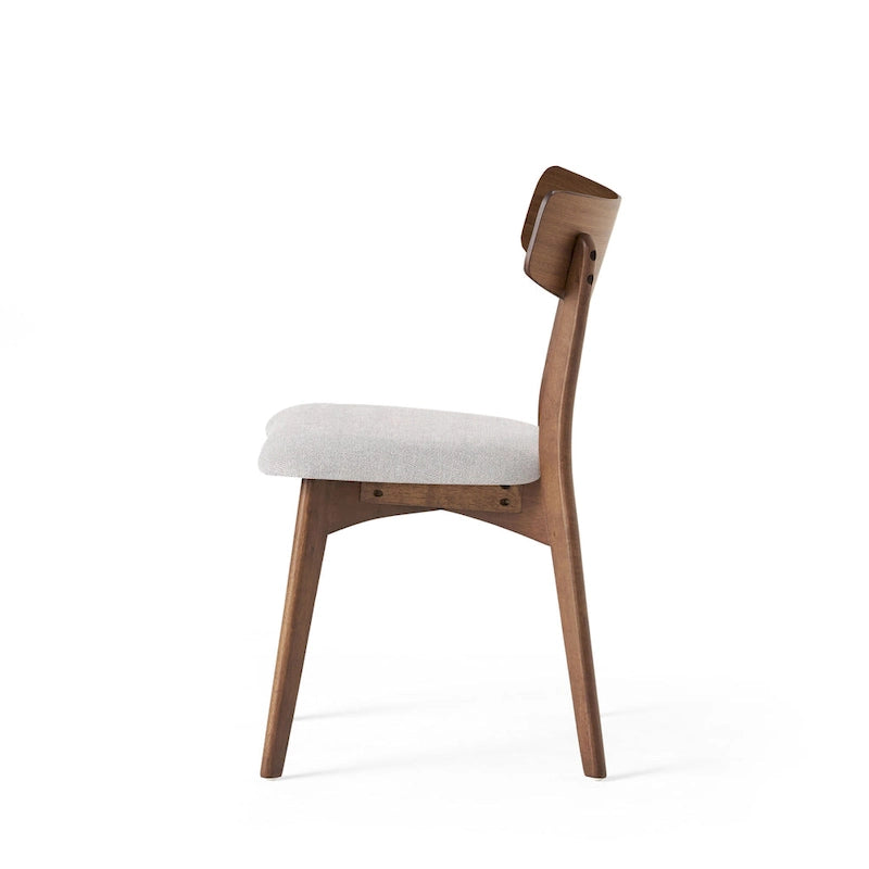 Set di 2 sedie da pranzo in legno color beige chiaro sedia laterale sedia da tavolo da ufficio