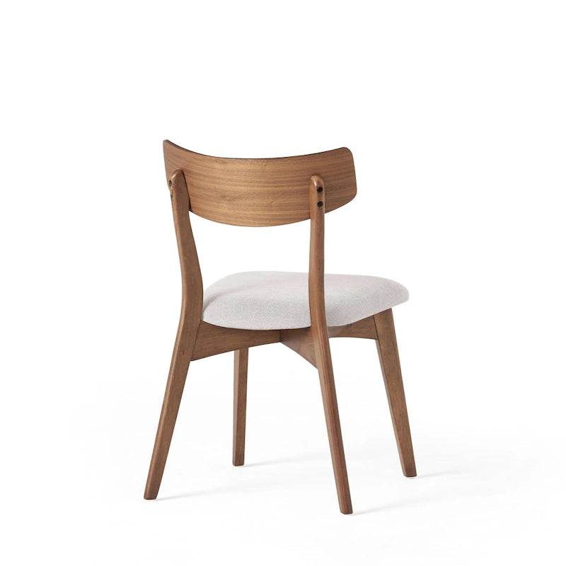 Set di 2 sedie da pranzo in legno color beige chiaro sedia laterale sedia da tavolo da ufficio