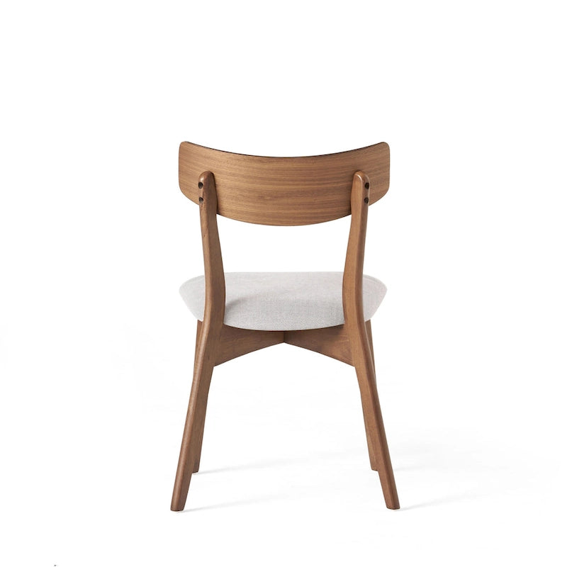 Set di 2 sedie da pranzo in legno color beige chiaro sedia laterale sedia da tavolo da ufficio