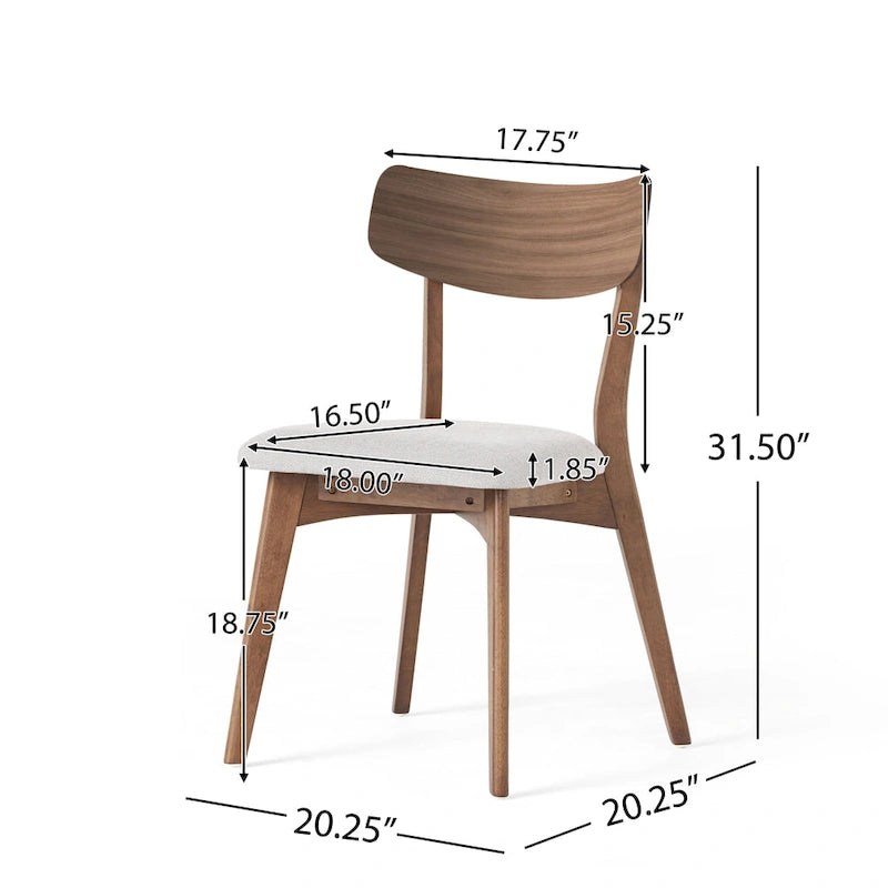 Set di 2 sedie da pranzo in legno color beige chiaro sedia laterale sedia da tavolo da ufficio