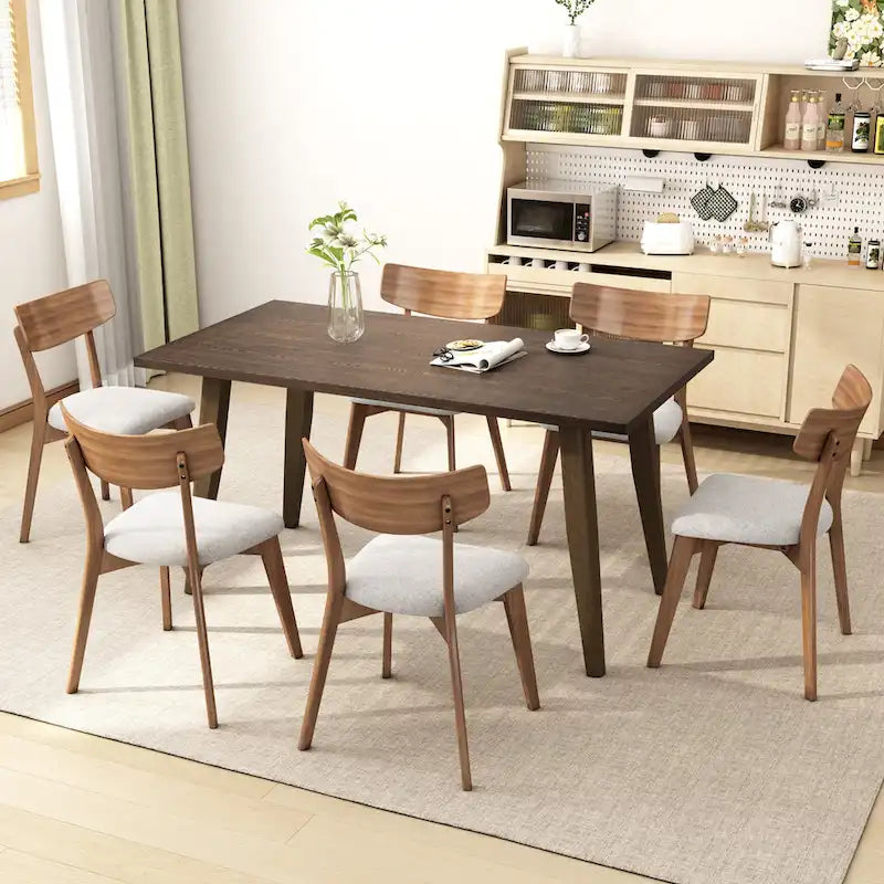 Set di 2 sedie da pranzo in legno color beige chiaro sedia laterale sedia da tavolo da ufficio