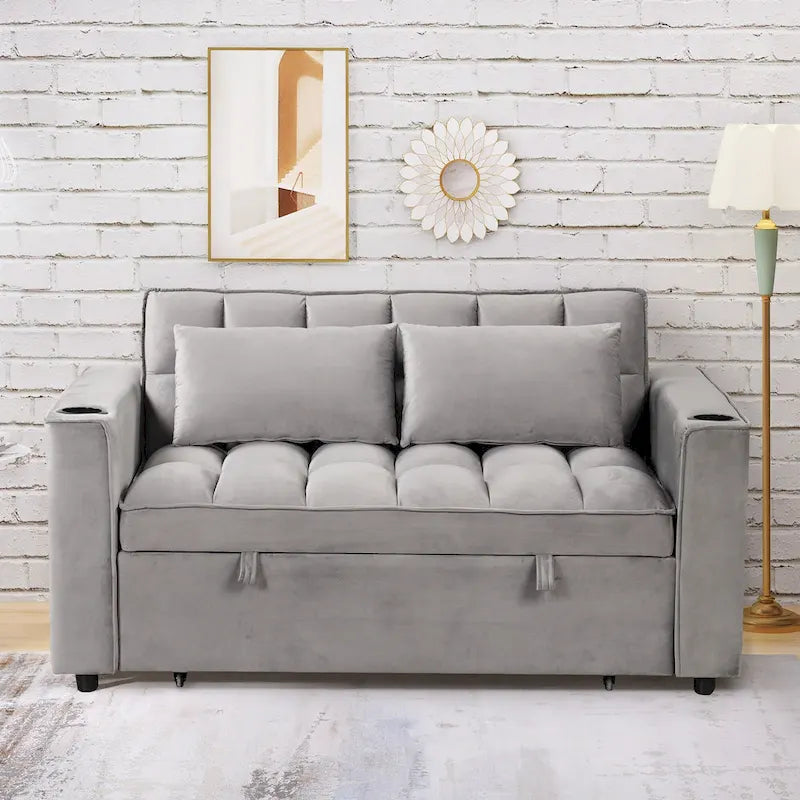 Divano letto multifunzionale Roomfitters 58 4-1 con portabicchieri e porta USB per soggiorno o appartamento