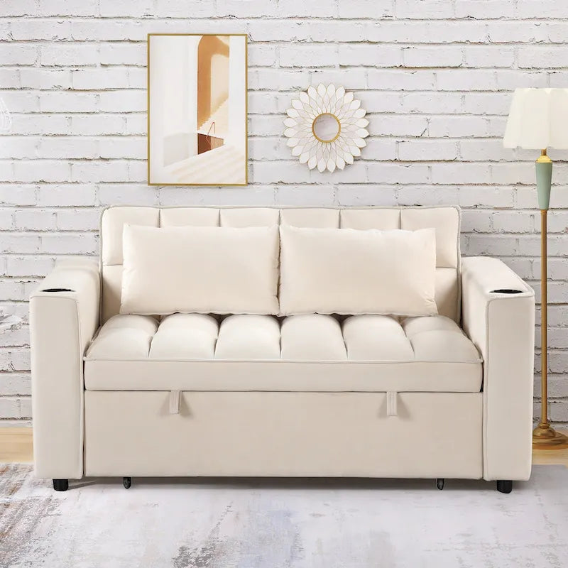 Divano letto multifunzionale Roomfitters 58 4-1 con portabicchieri e porta USB per soggiorno o appartamento