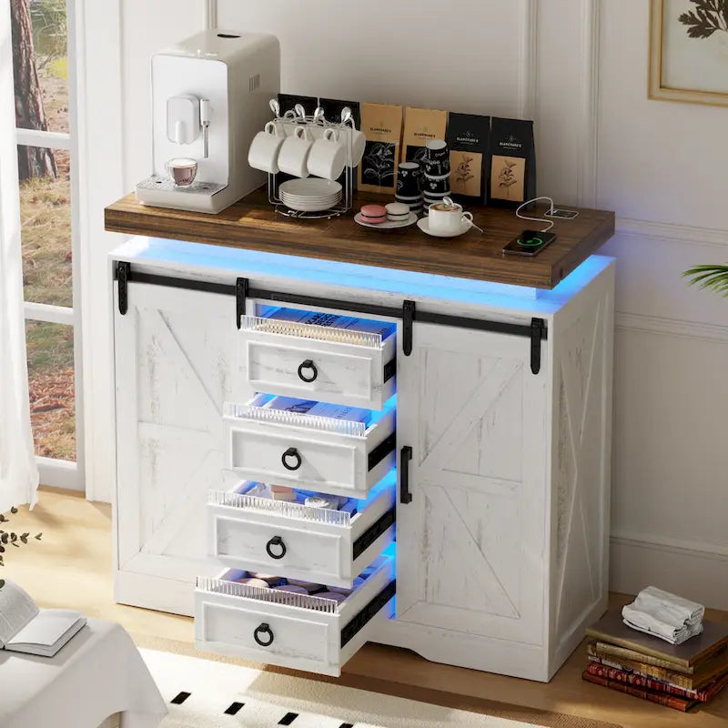 Cassettiera a 5 cassetti con luce LED - N/A