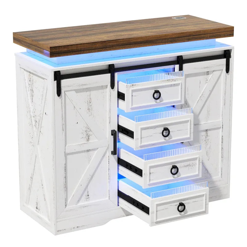 Cassettiera a 5 cassetti con luce LED - N/A