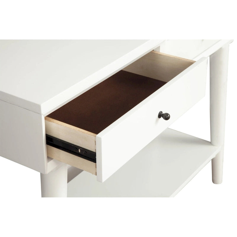 Tavolo Consolle in Legno Massello con Cassetti e Ripiano Inferiore - 42 L x 14 P x 33 H